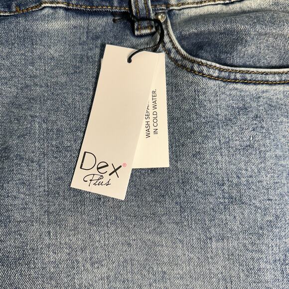 Dex Plus Denim Shorts 20 - Picture 3 of 5
